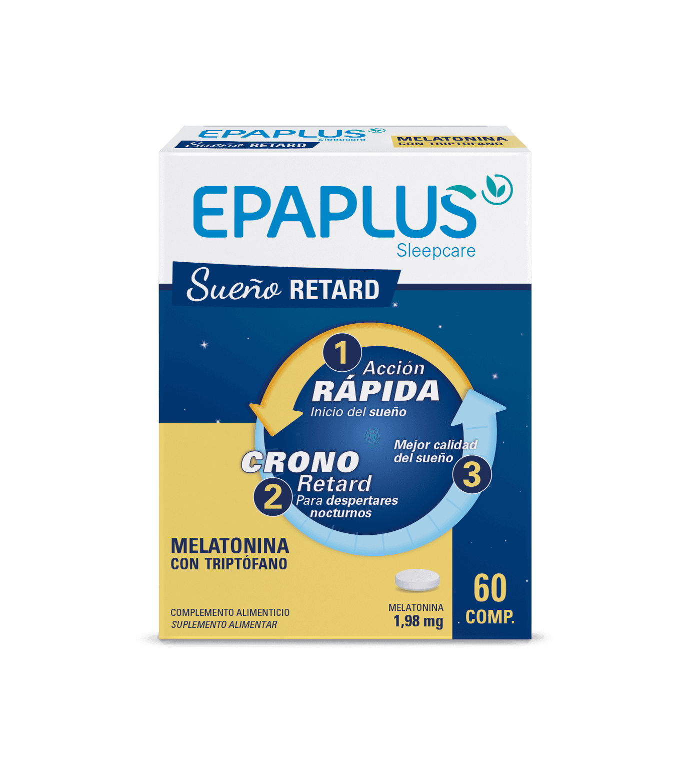 Epaplus Sleepcare Melatonina/Triptófano 60 comprimidos